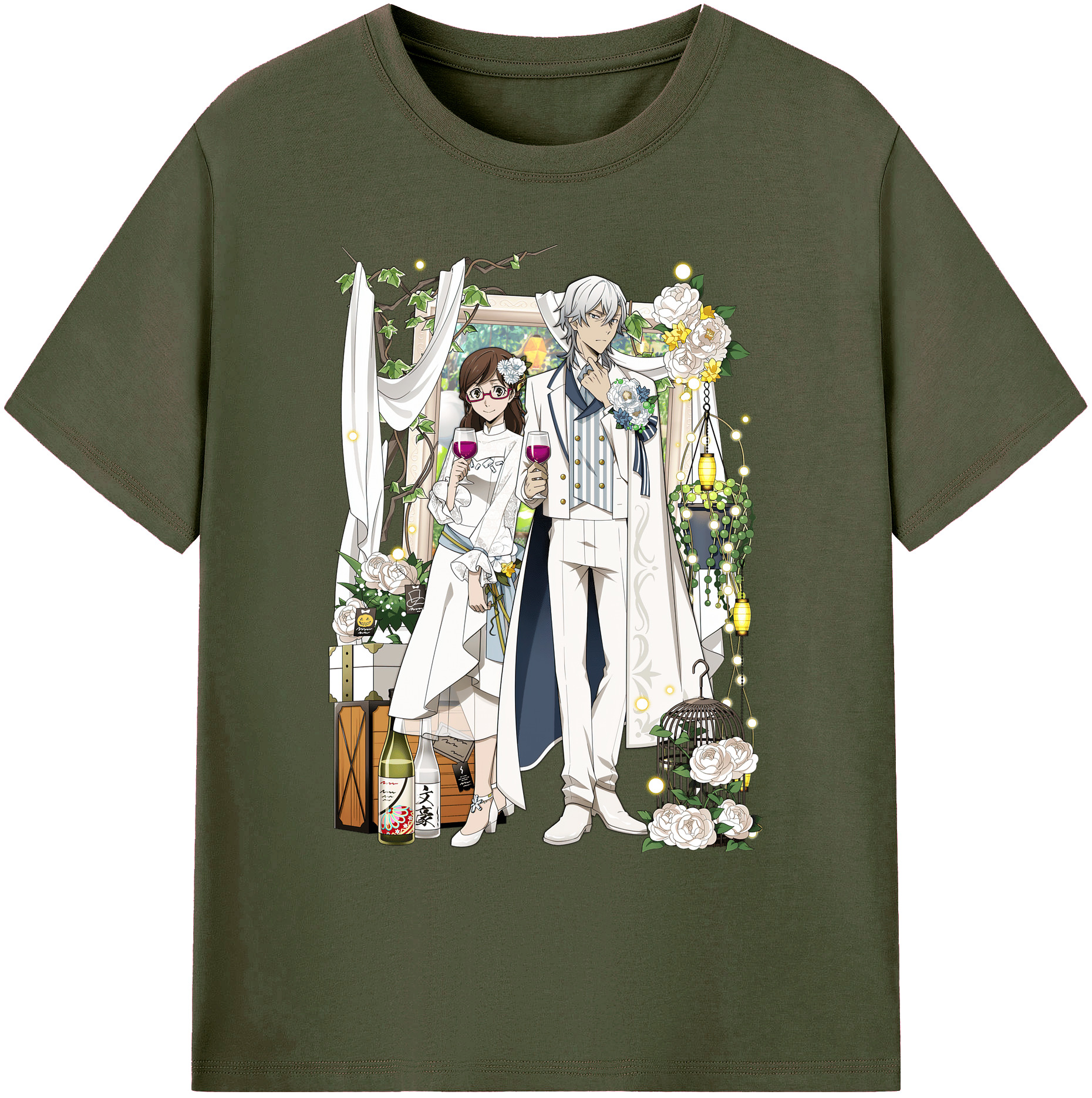 （画像用） 文豪ストレイドッグス Bungo Stray Dogs 綿100％ メンズ半袖Tシャツ｜肌触りやわらか＆通気性